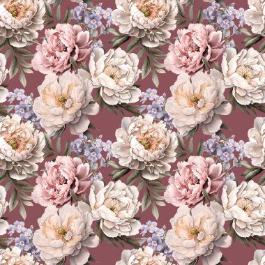 Güzel, pürüzsüz desenli, yumuşak şakayık çiçekli. Çiçek stoku çizimi.