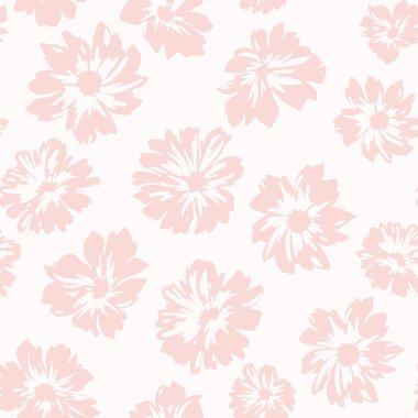 Soyut retro çiçek şekilli, kusursuz güzel bir vektör deseni. Stok illüstrasyonu.