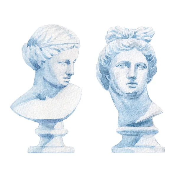 Belle Composition Avec Buste Statue Antique Déesse Grecque Aphrodite Image — Photo