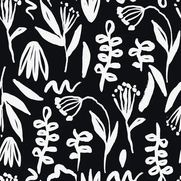 Motif Vectoriel Floral Abstrait Moderne Collage Motif Contemporain Sans Couture — Image vectorielle