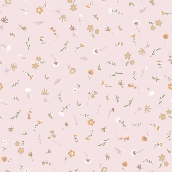 Mignon Motif Vectoriel Floral Abstrait Collage Motif Contemporain Sans Couture — Image vectorielle
