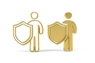 Beyaz arkaplanda izole edilmiş 3D kriz yönetimi simgesi - 3d oluşturma