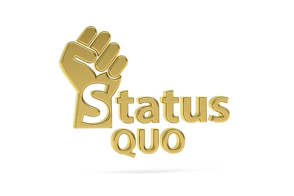 Ікона Golden Status Quo Ізольована Білому Тлі Перекладач Стійкий Стан — стокове фото