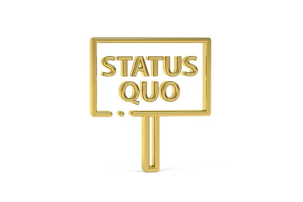 Icône Golden Status Quo Isolée Sur Fond Blanc Traduire État — Photo