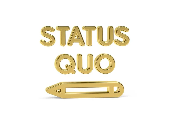 Golden Status Quo Icon Only White Background Translate Steady State — 스톡 사진