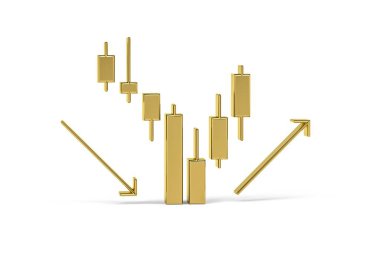 Beyaz arkaplanda izole edilmiş 3d şamdan şeması simgesi - 3d oluşturma