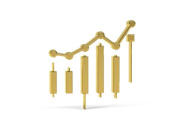 Beyaz arkaplanda izole edilmiş 3d şamdan şeması simgesi - 3d oluşturma