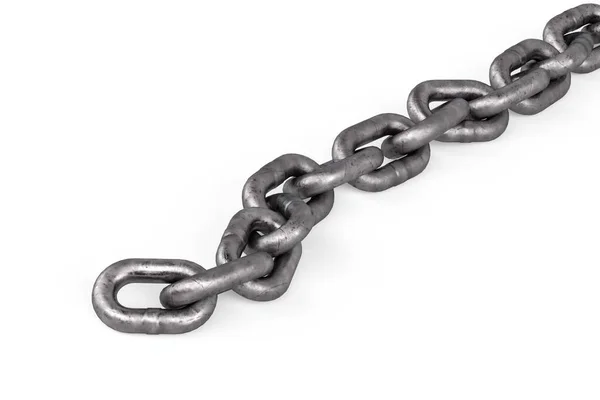 Steel Chain Isolated White Background Render — Stock Photo, Image
