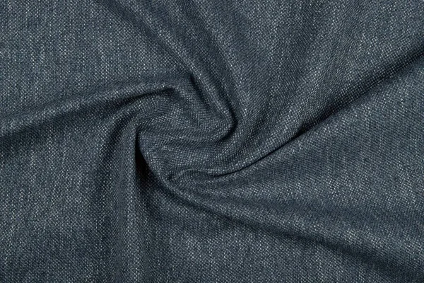 Dark Blue Fabric Texture Top View Close Piece Crushed Twisted — Stock Photo, Image