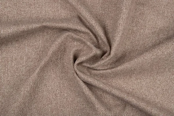 Beige Fabric Texture Top View Close Piece Crushed Twisted Brown — Stock Photo, Image