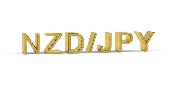 Golden Nzdjpy Валютная Пара Валютном Рынке Рендеринг — стоковое фото