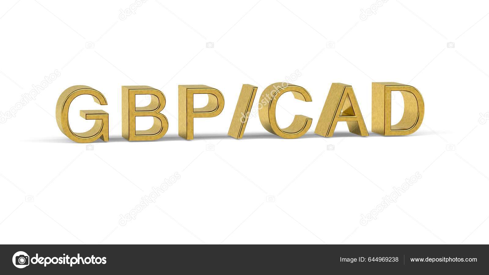 Golden Gbpcad Currency Pair Forex Market Render — Stock Photo © mmstudiomk  #644969238