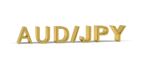 Audjpy Dourado Par Moedas Mercado Forex Renderização — Fotografia de Stock