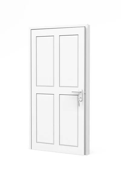 Mockup Porta Isolato Sfondo Bianco Rendering — Foto Stock
