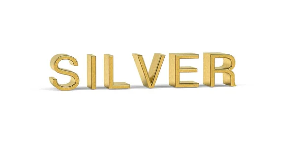 Golden SILVER inscription - precious metal on the stock market - 3d render