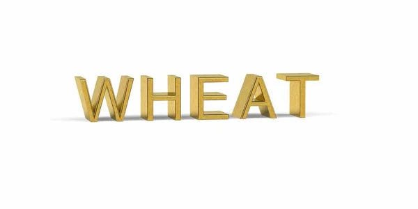 Надпись Золотой Wheat Сельскохозяйственное Сырье Фондовом Рынке Рендеринг — стоковое фото