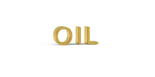 Goldene Ölinschrift Energierohstoff Der Börse Rendering — Stockfoto
