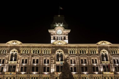 Gündüzleri Trieste 'deki Piazza Unit Italia' nın detayları