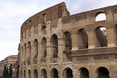 Roma 'da bir kış günü kolezyumun ayrıntıları