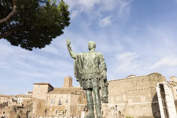 statue of Julius Caesar in via dei fori fori in Rome