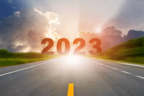 2023 Yılbaşı Konseptine Geçelim Yeni Yıl Kutlama Kartı 2023 Yeni — Stok fotoğraf