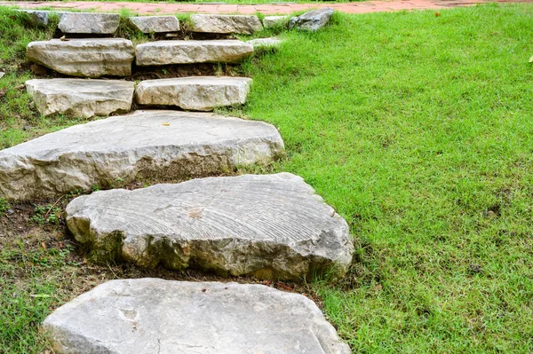 stock image Giant stone make it for stairs connecting garden paths