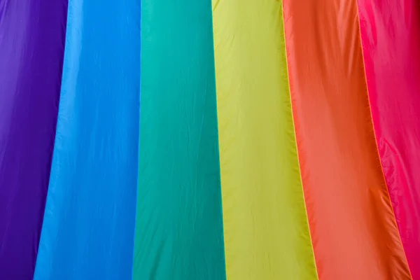 Textura Tecido Arco Íris Bandeira Símbolo Amor Conceito Orgulho Lgbt — Fotografia de Stock