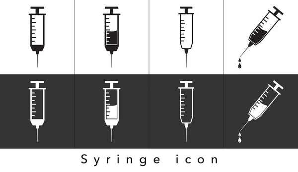 Medical Syringe Icon Vector Medical Hospital Clinical Healthcare Applications Can — Stock Vector