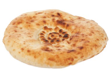 Tandoor 'dan pita doğu ekmeği izole edilmiş müslüman el yapımı tortilla ekmeği.