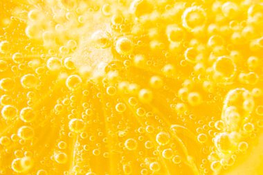 Limon deseni, makro. Soyut yaz arkaplanı kopyalama alanı