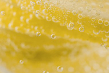 Abstract yellow background. Water drops on a yellow background.