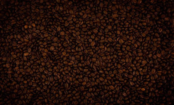 Kafe Pozadí Pečená Kávová Zrnka Textura Kávových Zrn — Stock fotografie