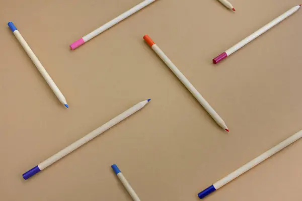 Ceruzák Papíralapon Minta — Stock Fotó
