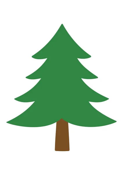 Drzewo Bożonarodzeniowe Isolated Pine Decorate — Zdjęcie stockowe