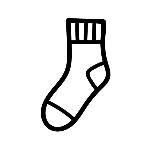 Cartoon Sock Only Lines Drawing — Stock Photo, Image