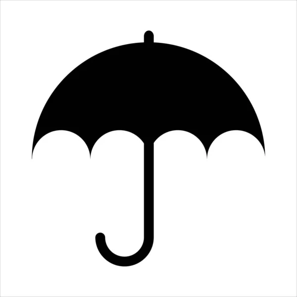 Icon Black Umbrella Pictogram Isolated — Stock Photo, Image