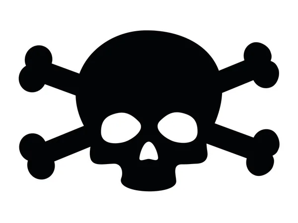 Skull Crossbones Icon Isolated Halloween Sign — Stock Photo, Image