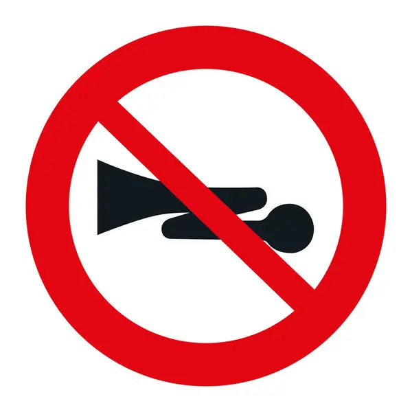 stock image RESTRICTION SIGNS, R-310 - Acoustic warnings banned