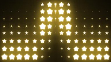 Siyah üzerine altın ve gümüş yıldızlar