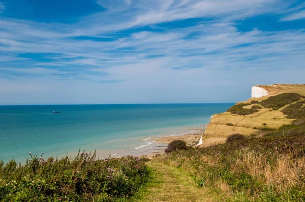 stock image Treport cliffs, cities of seine-maritime in Normandy