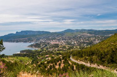 Cassis bağlantı noktası eski şehir, Provence, Fransa