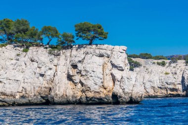 Fransa 'daki Bouches du Rhne' de Akdeniz kıyısında Cassis..