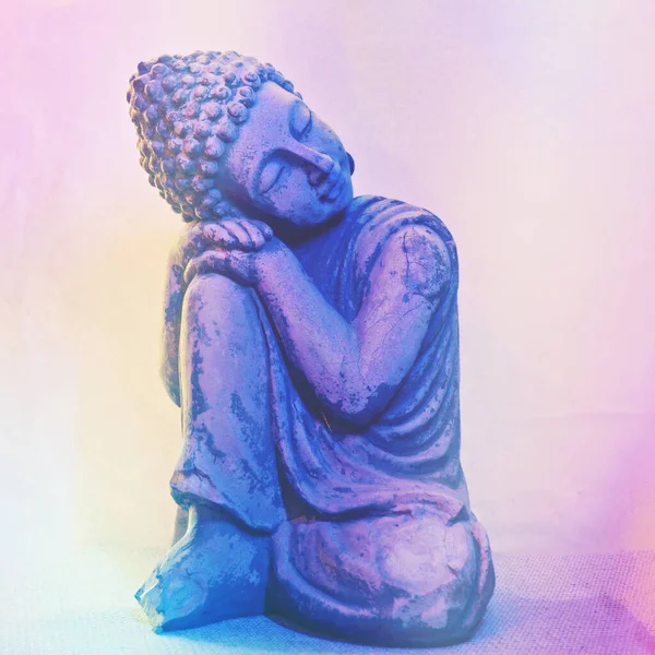 Buddha Resting Head Knee Originally Meant Garden Got Damaged Frost — Stock Photo, Image