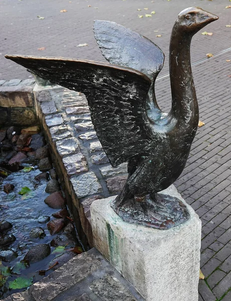 Коворден Нидерланды 2022 Коза Хлопающими Крыльями Является Частью Группы Скульптур — стоковое фото
