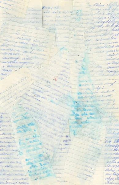Κολάζ Των Χειρογράφων Τμημάτων Κειμένου Που Έχουν Διατρέξει Και Τούτου — Φωτογραφία Αρχείου