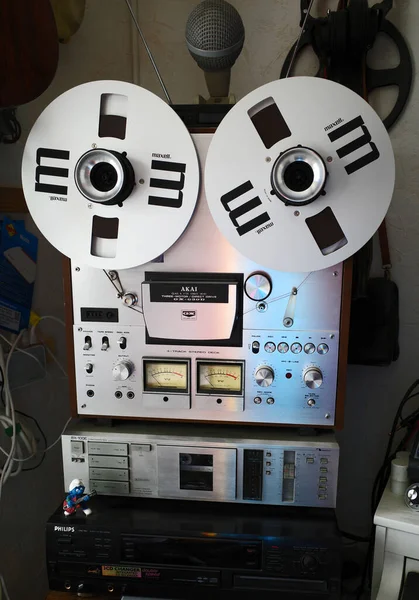 Itterbeck Germany April 2023 Old Fashioned Reel Reel Tape Recorder — Stock Photo, Image