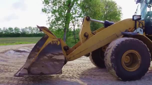 Hoogstede Γερμανία Μαΐου 2023 Caterpillar Cat 950K Wheel Loader Drives — Αρχείο Βίντεο