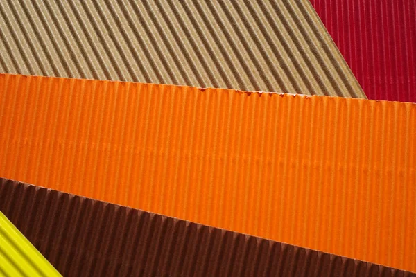 Diagonal Gerippter Karton Den Farben Beige Rot Orange Braun Und — Stockfoto