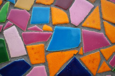 Part of a mosaic wall. Useful as a colorful background. clipart