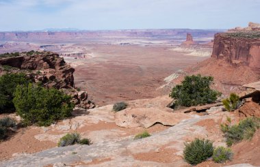 Candlestick Tower Overlook 'dan manzara Canyonlands Ulusal Parkı - Moab, Utah, ABD